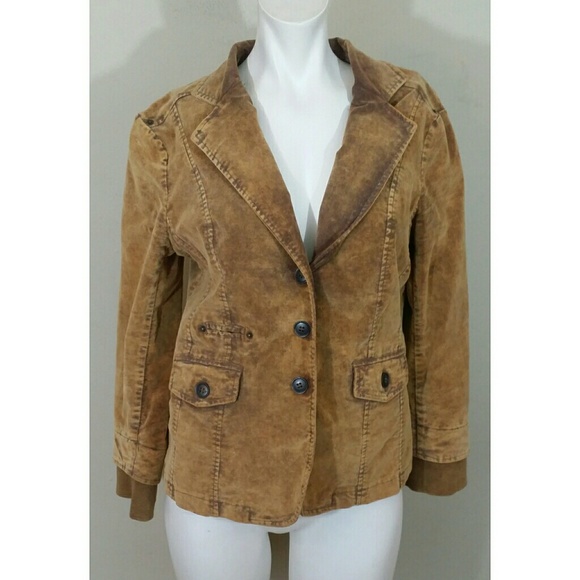 Sugarlips Jackets & Blazers - Vintage inspired vegan suede distressed jacket